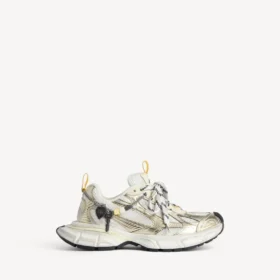 Men’s 3xl sneaker with charms in white/yellow/silver/black