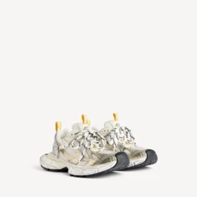 Men’s 3xl sneaker with charms in white/yellow/silver/black