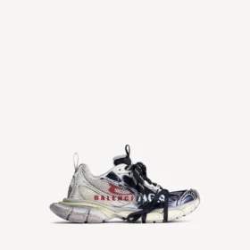 Men’s 3xl split logo sneaker in eggshell/red/navy