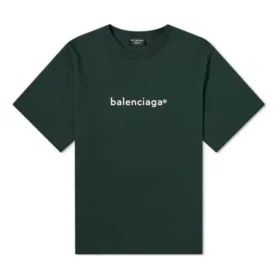 Men”s Balenciaga Alphabet Printing Round Neck Pullover Short Sleeve Green 612966TIV543011 Men”s Balenciaga Alphabet Printing Round Neck Pullover Short Sleeve Green 612966TIV543011