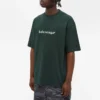 Men”s Balenciaga Alphabet Printing Round Neck Pullover Short Sleeve Green 612966TIV543011