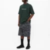 Men”s Balenciaga Alphabet Printing Round Neck Pullover Short Sleeve Green 612966TIV543011