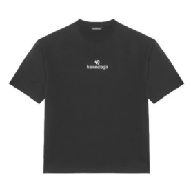 Men”s Balenciaga Alphabet Printing Short Sleeve Black 612966TJVD91034 Men”s Balenciaga Alphabet Printing Short Sleeve Black 612966TJVD91034
