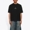 Men”s Balenciaga Alphabet Printing Short Sleeve Black 612966TJVD91034