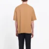 Men”s Balenciaga Alphabet Printing Version Short Sleeve Cream Yellow 594579TGV609605