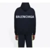 Men”s Balenciaga Back Large Logo Printing Black 556143TAV371000