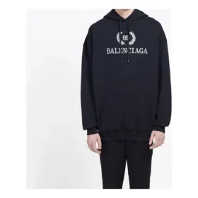 Men”s Balenciaga BB Chest Logo Printing Black 556143TDV521000