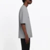 Men”s Balenciaga BB Logo Printing Short Sleeve Gray 544271TCV251300
