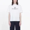 Men”s Balenciaga BB Paris Printing Round Neck Short Sleeve Retro Version White 594579TGV609000