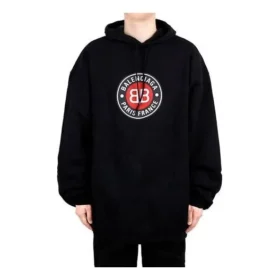 Men”s Balenciaga Black Slogan Printing Black 641679TJV771000 Men”s Balenciaga Black Slogan Printing Black 641679TJV771000