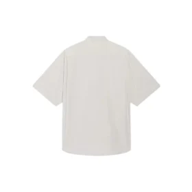 Men”s Balenciaga Cotton Loose Short Sleeve Shirt Gray 664627TKM102967 Men”s Balenciaga Cotton Loose Short Sleeve Shirt Gray 664627TKM102967