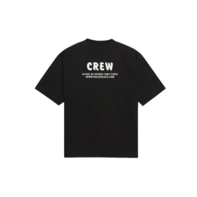 Men”s Balenciaga Crew Alphabet Printing Short Sleeve Black 620969TIV741070 Men”s Balenciaga Crew Alphabet Printing Short Sleeve Black 620969TIV741070