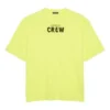 Men”s Balenciaga Crew Alphabet Printing Short Sleeve Fluorescent Green 620969TIVG97072