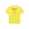 Men”s Balenciaga Dry Cleaning Boxy Logo Printing Loose Short Sleeve Yellow 651795TKVF87175