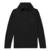 Men”s Balenciaga Embroidered Logo Half Zipper High Collar Black 486144TWK521000