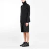 Men”s Balenciaga Embroidered Logo Half Zipper High Collar Black 486144TWK521000