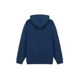 Men”s Balenciaga Fleece Lined Loose Version hooded Long Sleeves Blue 570811TJV854866