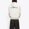 Men”s Balenciaga Fleece Long Sleeves Creamy White 600583TJVA89055