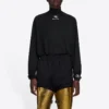 Men”s Balenciaga FW21 Alphabet Long Sleeves Sports Black 661749444B81077