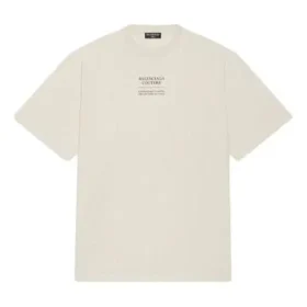 Men”s Balenciaga FW21 Alphabet Printing Short Sleeve Beige 651795TJV909054 Men”s Balenciaga FW21 Alphabet Printing Short Sleeve Beige 651795TJV909054