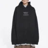 Men”s Balenciaga FW21 Boxy Loose hooded Long Sleeves Black 651799TJV910107