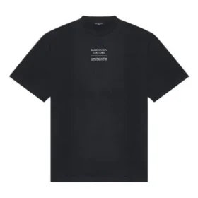 Men”s Balenciaga FW21 Couture Alphabet Round Neck Short Sleeve Black 651795TJV901070 Men”s Balenciaga FW21 Couture Alphabet Round Neck Short Sleeve Black 651795TJV901070