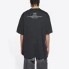 Men”s Balenciaga FW21 Couture Alphabet Round Neck Short Sleeve Black 651795TJV901070