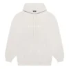 Men”s Balenciaga FW21 Logo Alphabet Printing hooded Long Sleeves Creamy White 570811TIV552970