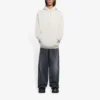 Men”s Balenciaga FW21 Logo Alphabet Printing hooded Long Sleeves Creamy White 570811TIV552970