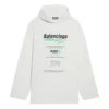 Men”s Balenciaga FW21 Logo Alphabet Printing Loose White 662424TKVF89085