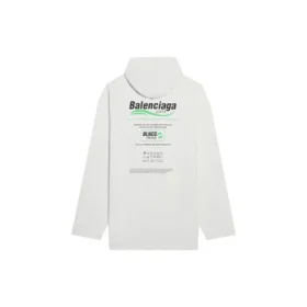 Men”s Balenciaga FW21 Logo Alphabet Printing Loose White 662424TKVF89085 Men”s Balenciaga FW21 Logo Alphabet Printing Loose White 662424TKVF89085