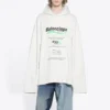 Men”s Balenciaga FW21 Logo Alphabet Printing Loose White 662424TKVF89085