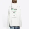 Men”s Balenciaga FW21 Logo Alphabet Printing Loose White 662424TKVF89085