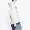 Men”s Balenciaga FW21 Logo Alphabet Printing Loose White 662424TKVF89085
