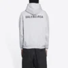 Men”s Balenciaga FW21 Logo Printing Long Sleeves Gray 600583TIV841167