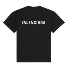 Men”s Balenciaga FW21 Logo Printing Retro Short Sleeve Black 612966TIVG51070 Men”s Balenciaga FW21 Logo Printing Retro Short Sleeve Black 612966TIVG51070