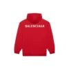 Men”s Balenciaga FW21 Loose Logo hooded Long Sleeves Red 600583TIV846540