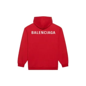 Men”s Balenciaga FW21 Loose Logo hooded Long Sleeves Red 600583TIV846540