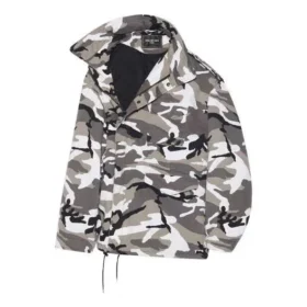 Men”s Balenciaga FW21 Off-Shoulder Jacket Gray 663004TKLD41240