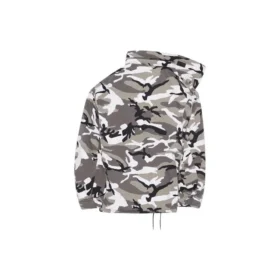 Men”s Balenciaga FW21 Off-Shoulder Jacket Gray 663004TKLD41240