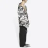 Men”s Balenciaga FW21 Off-Shoulder Jacket Gray 663004TKLD41240