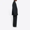 Men”s Balenciaga FW21 Retro Knit Large Jacket Black 662388TAV041000