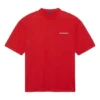 Men”s Balenciaga Large Logo Retro Short Sleeve Red 612966TIVG56540