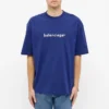 Men”s Balenciaga Logo Alphabet Short Sleeve Blue 612966TIV541195