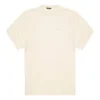 Men”s Balenciaga Logo Embroidered Round Neck Short Sleeve Creamy White 641614TJV829757