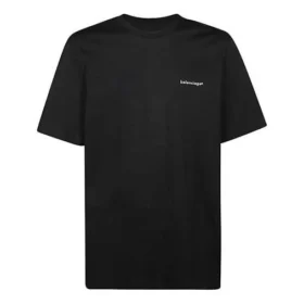 Men”s Balenciaga Logo Knit Short Sleeve Black 556150TYK281000 Men”s Balenciaga Logo Knit Short Sleeve Black 556150TYK281000