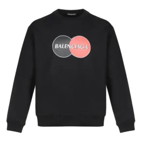 Men”s Balenciaga Logo Pattern Round Neck Long Sleeves Black 583258TIV801000 Men”s Balenciaga Logo Pattern Round Neck Long Sleeves Black 583258TIV801000