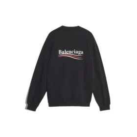 Men”s Balenciaga Logo Printing Long Sleeves Black 556147TBV141000