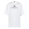Men”s Balenciaga Logo Printing Round Neck Short Sleeve White 556150TYK239000