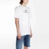 Men”s Balenciaga Logo Printing Round Neck Short Sleeve White 556150TYK239000